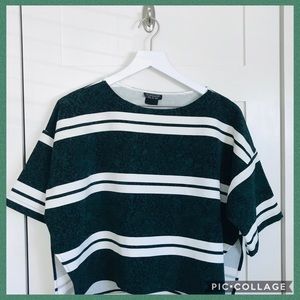 Animal print stripe top